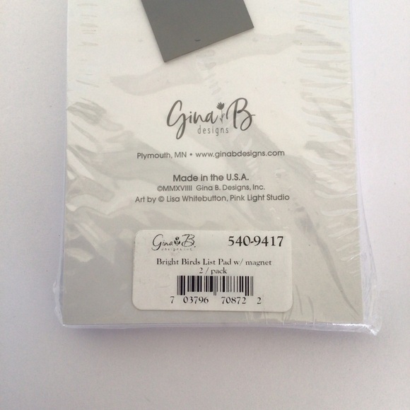 GINA B PACK OF TWO MAGNETIC LIST PADS NWT - Picture 4 of 5